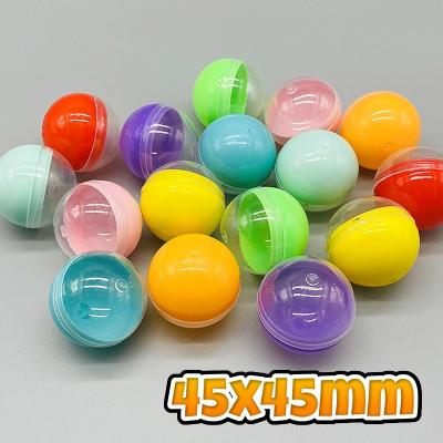 China Wholesale Transparent Plastic Toy Balls Mini Vending Machine Gashapon Cheap 4.5cm Toy Vending Empty Capsule For Toy Machine 45mm Color for sale