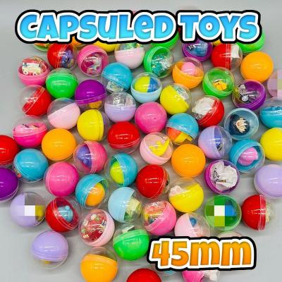 China Sell ​​Toy Machine 45mm Capsule Toys In Transparent Color Plastic Capsule For Vending Machines Toys For Capsule Wholesale for sale