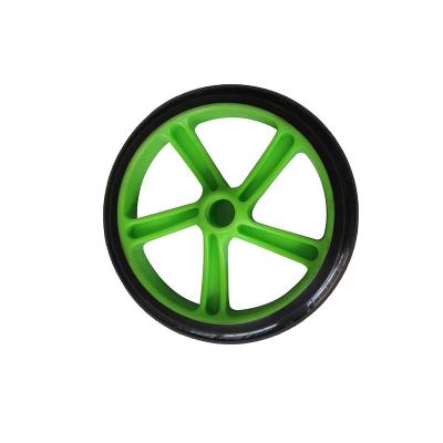 China Aluminum +PU Wheels Cheap Scooter Spare Parts Customizable Multicolor Pro Wheels for sale