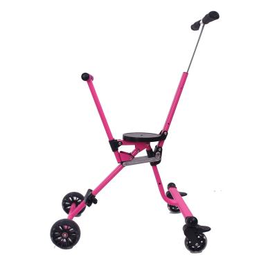 China Folding Scooter With Seat And Circle Wholesale Baby Toddler Child Four Wheels Stroller Toy Scooter For Children for sale