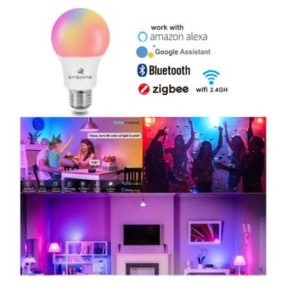 China Residential LED factory 9w color led light bulb wifi RGB smart home light RGB lamp workable with Google, Alexa for sale