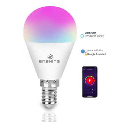 China Available Residential Free Sample Wifi LED Bulb 5w G45 Smart Remote Control Smart Bulbs for sale