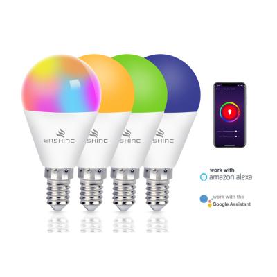 China Residential Free Sample Remote Control Available 5w wifi 5w Smart LED Bulb G45 Smart Bulb for sale