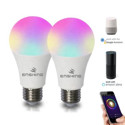 China Bothe inddoor and outdoor free sample available Enshine 10w 9w smart home lighting led light rgb wifi smart bulb for sale