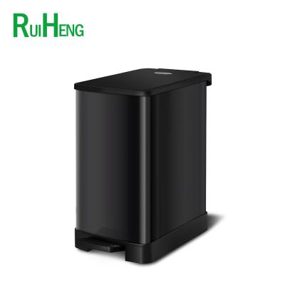 China Viable Home Hotel Toilet Pedal Garbage/Waste/Waste/Waste Bin With Lid Hand Press Foot White Step Waste Bin for sale