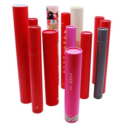 China Handmade Round Cardboard Packaging Tube Factory Logo Custom Poster Tube Long Paper Box for sale