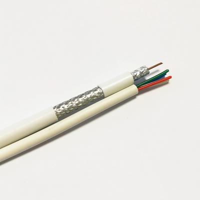 China CCS/CU High Performance Insulated Coaxial Cables rg6+4PC Cables rg6+4PC Combination Custom Colored Cable for sale