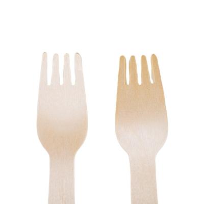 China Low Price Disposable Cutlery Disposable Wood Fork Eco-friendly Stored Use Disposable Small Wooden Fork for sale