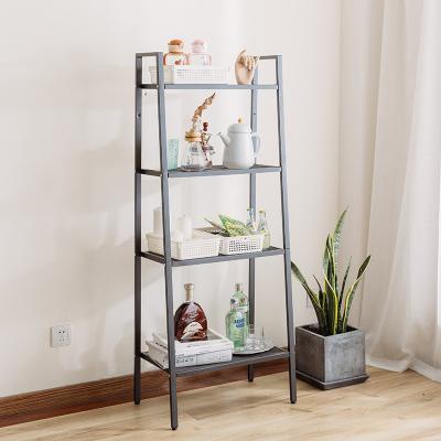 China CLASSIC 4 Tier Metal Ladder Shelf Plant Flower Rack Display Narrow Corner Shelf Unit For Home for sale