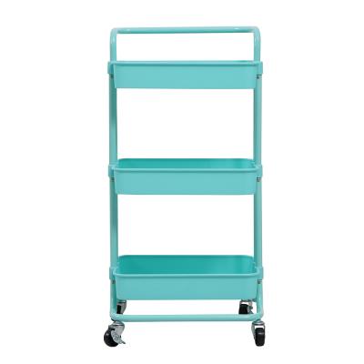 China HOT SALE Sustainable Plastic Steel Kitchen Trolley Universal Shelf Storage Trolley Organizer for sale