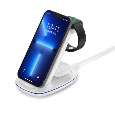 China Smart Watch Customization Bestselling C11 Charger ABS 15W Position Foldable Wireless Charger 3 In One for sale