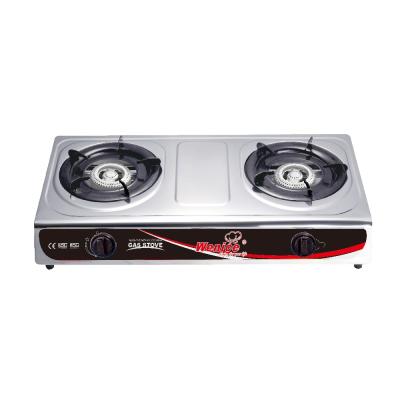 China Household China Kitchen Two Burner Gas Cooker Stainless Steel Table Top Portable Gas Stoves for sale