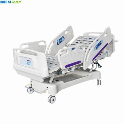 China 5 Function Electric Hospital Bed Battery Weighing Medical Hospital ICU Bed for sale