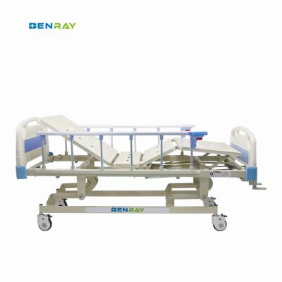 China 3 function manual medical hospital bed  for  patient 3 crank hospital bed for sale