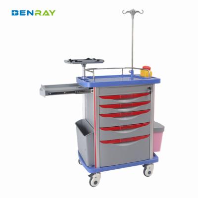 China Medication Trolley Hospital Medical Emergency Trolley Crash Cart for sale