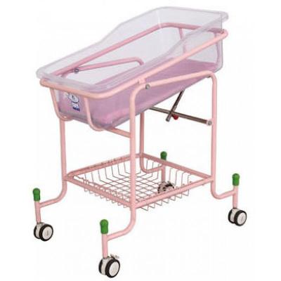 China 810 X 520 X 880 mm Ziekenhuis Baby Bed Cart Stalen zijrails Te koop