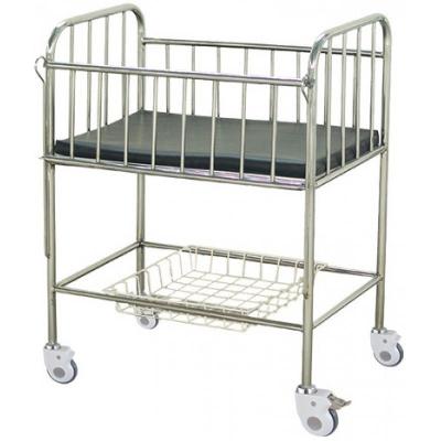 China Hospital Baby Bed Cart 850 X 460 X 970mm Four Silent Wheels With Cross Brakes for sale