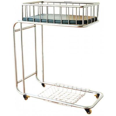 China 800 X 500 X 610mm Hospital Baby Cart Stainless Steel Frame for sale