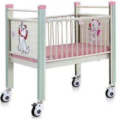 China Pediatric Flat Children Hospital Bed Four Silent Wheels With Cross Brakes for sale