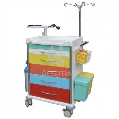 China 625 X 475 X 930mm Steel Hospital Medical Emergency Trolley for sale