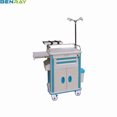 China Four Luxurious Noiseless Casters ABS Emergency Crash Trolley Hospital for sale