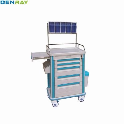 China 630 X 470 X 920mm ABS Anaesthesia Drug Trolley With Four Plastic Steel Columns for sale