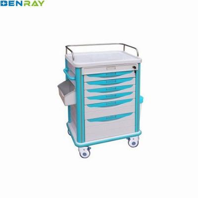 China 625 X 475 X 920mm ABS Crash Cart Trolley Medicine Centralized Lock for sale