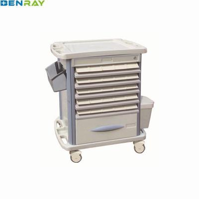 China Centralized Lock ABS Emergency Medicine Trolley 720 X 470 X 920mm for sale