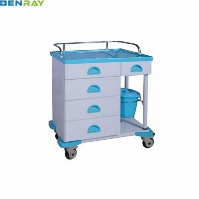 China 5 Drawers Steel Clinical Storage Trolleys 710 X 450 X 860mm for sale