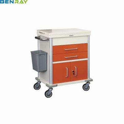 China 660 X 420 X 950mm Steel Emergency Lockable Medical Trolley for sale