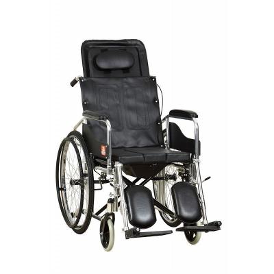 China High backrest wheelchair with commode for sale