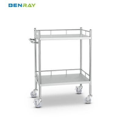 China 3 Layer Hospital Stainless Steel  Medical Instrument Trolley for sale