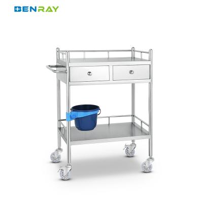 Cina 3 strati Ospedale in acciaio inossidabile Medical Instrument Trolley in vendita