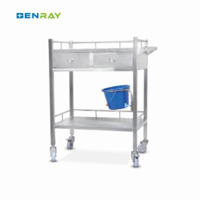 China 3 Layer Hospital Stainless Steel  Medical Instrument Trolley for sale