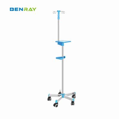 China Factory Cheap 5 Casters Stainless Steel Mobile Drip Stand for sale