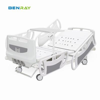 China 3 Function Manual Crank Medical Hospital Bed With Central Brake for sale