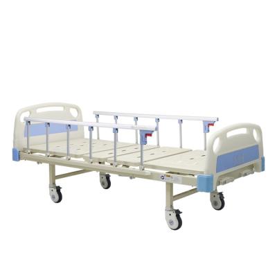 China Two Function Manual Crank Medical Hospital Bed With 5'' Noiseless Caster for sale