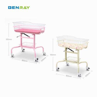 China Manual Children Hospital Bed Medical Home Use Children Kids Baby Basin Cart for sale