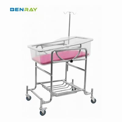 China Manual Children Hospital Bed Medical Home Use Children Kids Baby Basin Cart for sale