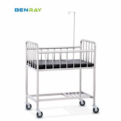 China Manual Children Hospital Bed Medical Home Use Children Kids Baby Basin Cart for sale