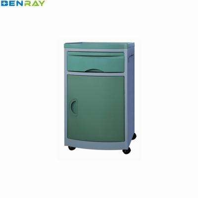 China ABS Plastic Hospital Medical Bed Side Cabinet Locker With 1 Drawer for sale