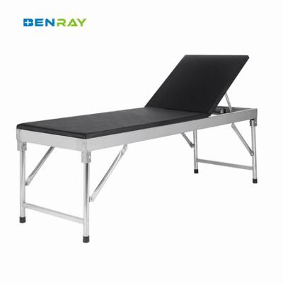 China Stainless Steel  Frame Hospital Steel Medical Exam Bed Table Couch for sale