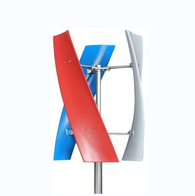 China Street Light Fiberglass 5 Blades Red Vertical Wind Turbine Generator With MPPT Controller Wind Turbine 600w Low Noise Wind Power for sale