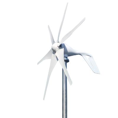 China Alloy Clean Energy 1kw 12v 24v 48v Horizontal Wind Turbine Generator For Home Use MPPT Free Controller for sale