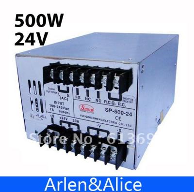 China SP500W 24V 20A With PFC Single Output Switching Power Supply For LED Strip Light AC To DC SP-500-24 for sale