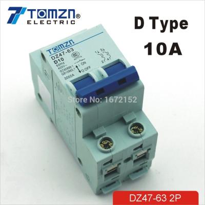 China 240V/415V 50HZ/60HZ Safety Circuit Breaker MCB Safety 2P 10A D Breaker Type 3KA for sale