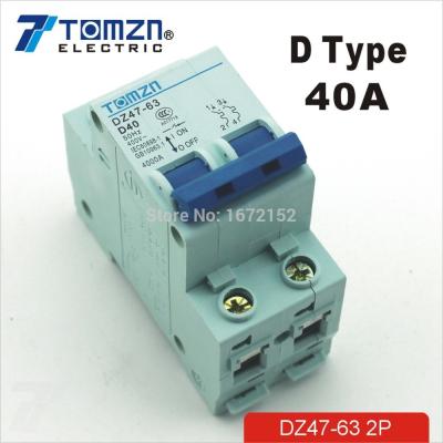 China 240V/415V 50HZ/60HZ Safety Circuit Breaker MCB Safety 2P 40A D Breaker Type 3KA for sale