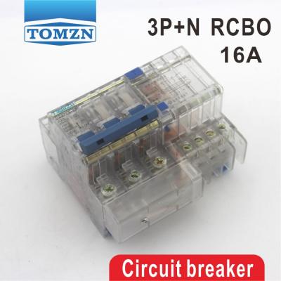 China DZ47LE 3P+N 16A 400V~ 50HZ/60HZ Residual Current Circuit Breaker With Over Current And Leakage Protection RCBO 4KA for sale