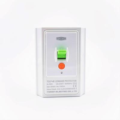 China TOLP-40 230V 32A 50/60Hz Leakage Protector Wall Switch Switch Panel Electrical Circuit Breaker TOLP-40 for sale