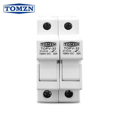 China DC 2P Parallel Fuse Holder 10*38mm High Voltage Solar PV 1000V TOMZN TOPV-30 TOPV-30 2P for sale